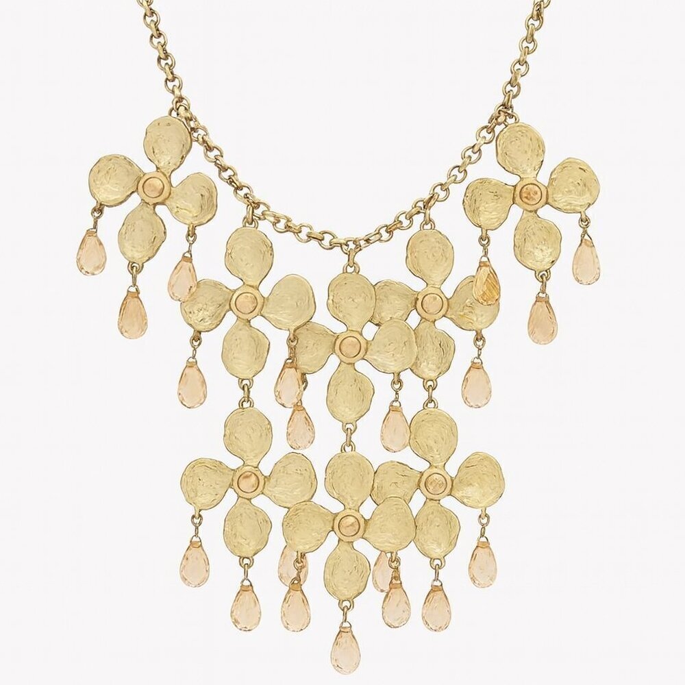 Banana Republic Daisy Floral Statement Necklace